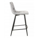 Стул барный SIGNAL MILA H-2 Velvet Bluvel 14 серый/черный мат